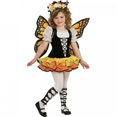 Fantasia de borboleta monarca para meninas