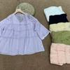 1116 Summer New Women's V-neck Japanese Shirt Loose Shirt Top Ramie Sunscreen Light Shirt Ins