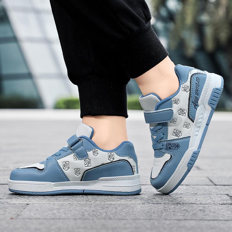 Children's Classic Fashion Versatile Velcro Thick Bottom Low Top Casual Board Shoes Outdoor Casual Sports Shoes 28-39