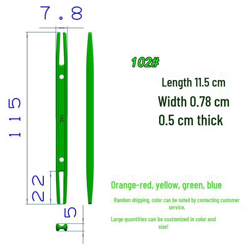 Dual-Sided Plastic Shuttle for Weaving Nets, Repairing Fishing Nets, and Multi-Purpose Line Winding Tool