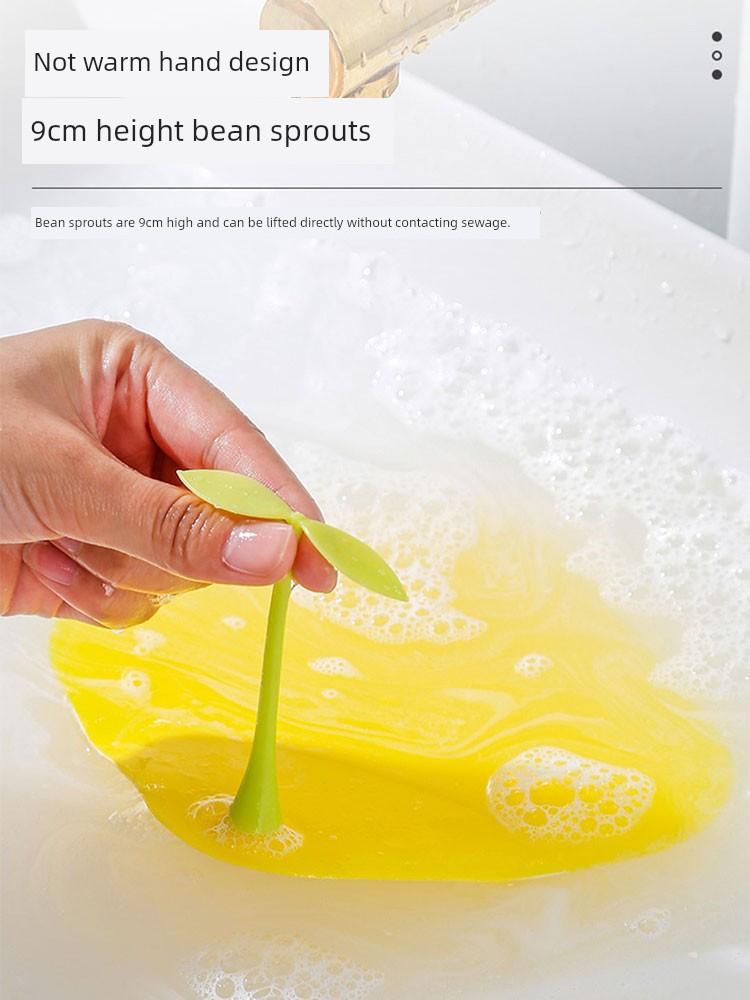 Little Bean Sprout Floor Drain Cover Toilet Kitchen Pest-Proof Deodorant Cover Silicone Anti-Insect Reverse String Flavor Floor Drain Cover Handy