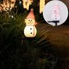 Waterproof Solar Powered Yard Ornaments 2Pcs Snowman Garden Lights, Christmas Pathway Decorative Figures for LED Lamps with Stakes Lawn Patio