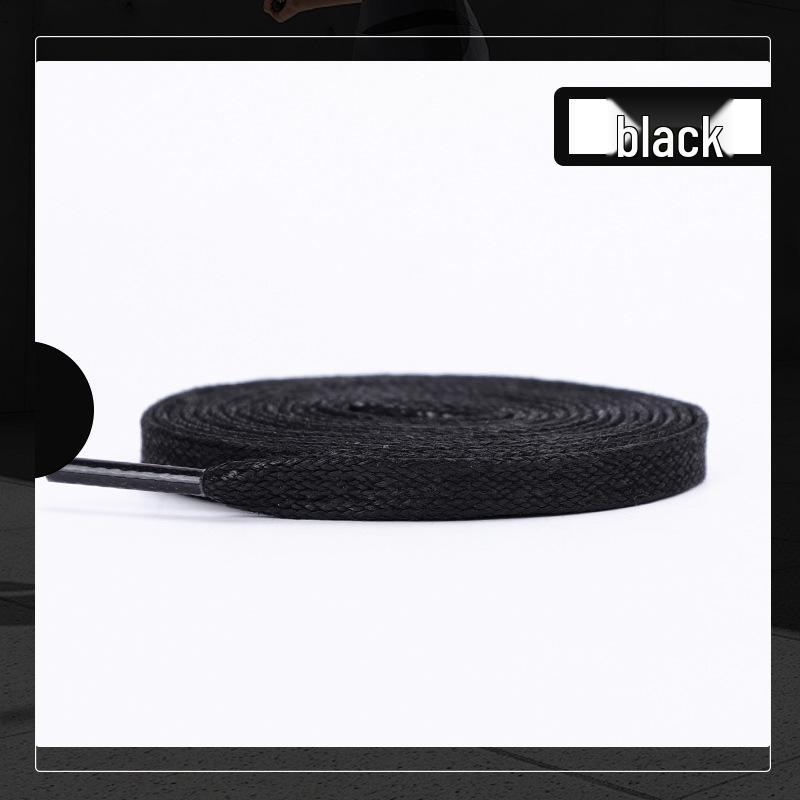 

Унисекс Ботинки из вощеной кожи с черно-белыми плоскими шнурками, Повседневные парусиновые ботинки Мартин, Ширина 0,6 см. 31 inch чёрный