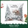 Christmas Bunny Gift Delivery Pillowcase Bedroom Sofa Cushion Cover 100% Polyester Living Room Cushion Pillowcase Home Decor