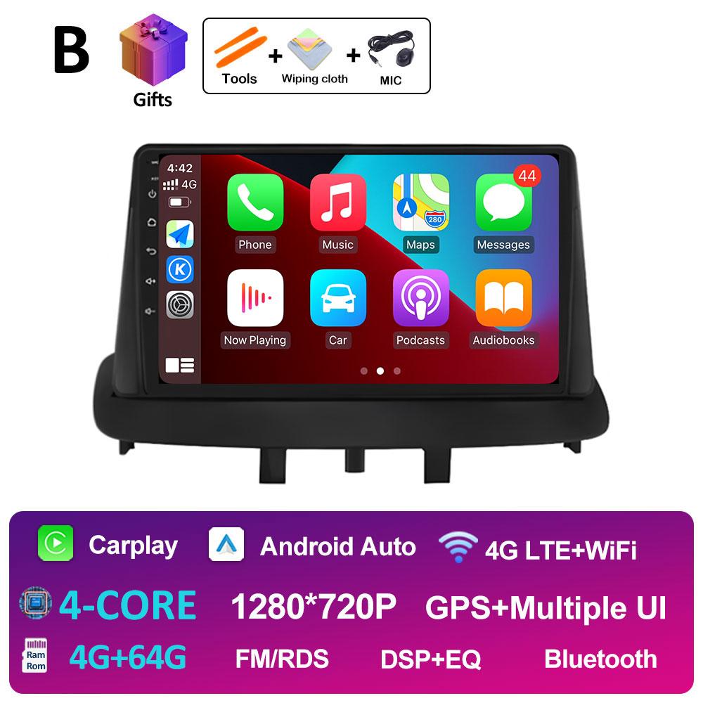 For Renault Megane 3 Fluence Samsung SM3 2008 2009 2010 - 2014 Androdi Auto Car Multimedia Video Radio Player Bluetooth WIFI 4G