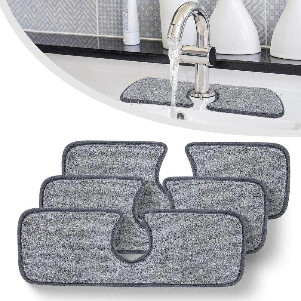 Fiber Cloth Faucet Absorbent Mat Dish Drying Mat For Water Stains Preventer Kitchen Practical Gadget