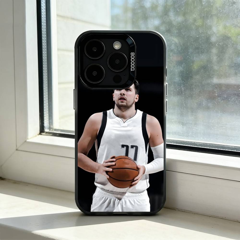 Sports Basketball Luka Doncic Phone Case For iPhone 17,16,15,14,13,12,11 Plus,Pro Max,XS,Colorful Silver Phone Case Funda Cover
