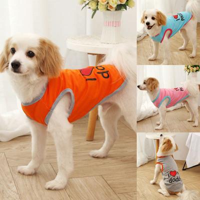 Maglietta per animali domestici Stampa cartone animato Collo rotondo Orlo delicato Due gambe Adorabile travestimento Cane cool