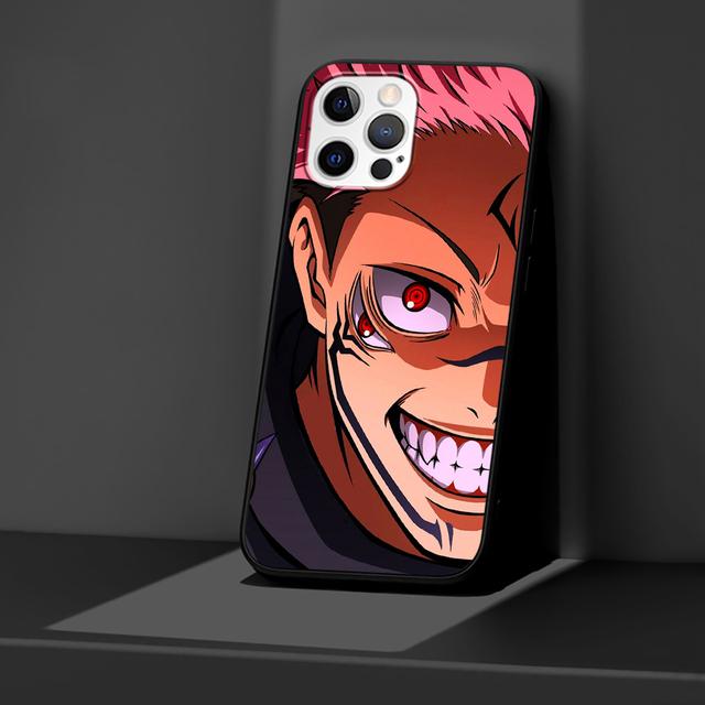 Jujutsu Kaisen Case For Iphone 14 11 13 Pro Max 12 Mini Xr 7 8 Plus Se 2020 Xs 6 6s +Coque Black Soft Mobile Phone Bag Cover