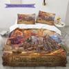 Name Custom Lord Rings Pattern Bedding Set Quilt Cover Pillowcase Home Decor Gift (1 * duvet cover + 2 * pillowcase, without core)