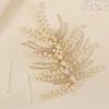 Fairy Crystal Bridal Hair Clip Branches Shape Silver Bride Hairpin Luxury Pearl Wedding Headdress Hair Jewelry