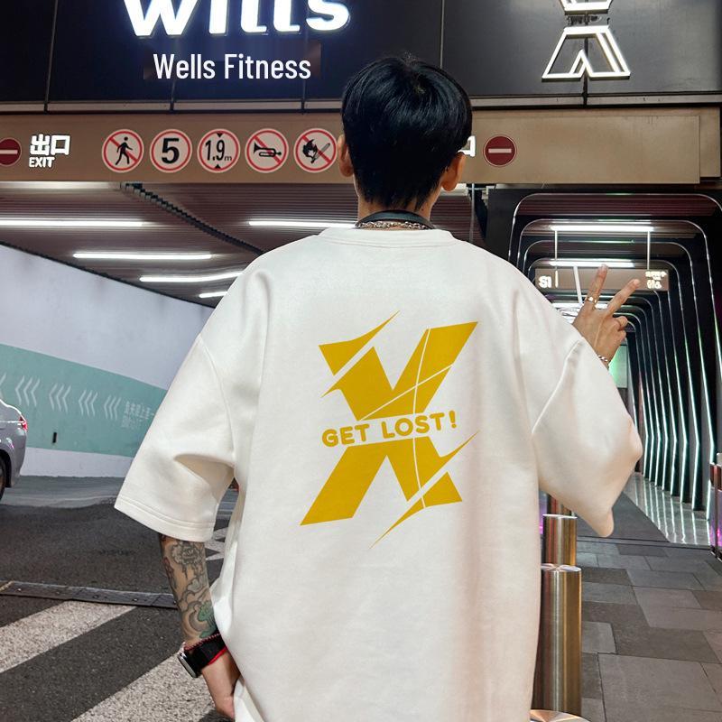 Men's Plus Size Heavyweight Suede Short Sleeve Retro T-Shirt - Summer 2024 Collection