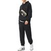 Li-Ning Wade Series Letter Pattern Fleece-Lined Loose Pullover Hoodie Unisex Tops Black AWDS115-1
