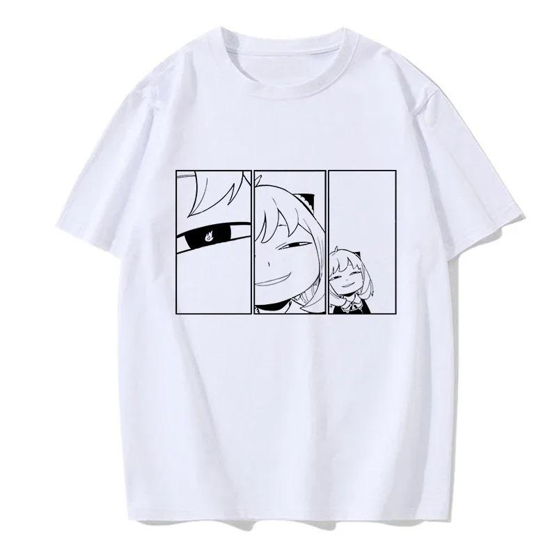 Y2k Shirt Anya Forger Spy X Family Anime T Shirt Kawaii Cartoon Mens_Women Tops Cotton Best Selling Round Neck Comfortable Soft