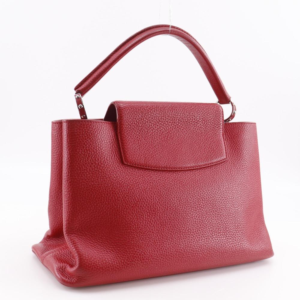 Louis Vuitton CAPCSINE MM Handbag M94412 Parnasea Red/Taurillon Clemence Leather Women Used