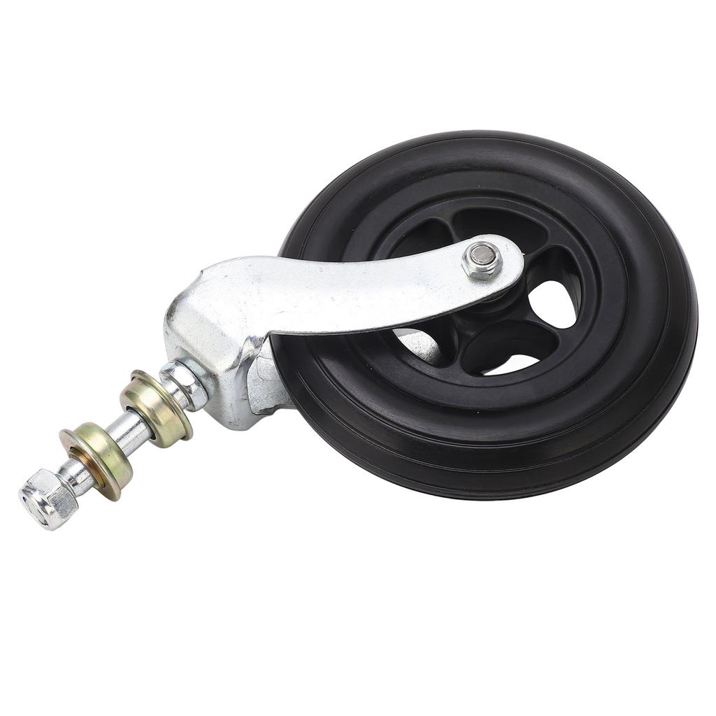 Black 6in Caster Wheel Universal Shock Absorbing 250lbs PU Wheelchair Front Caster Replacement for Walker Scooter