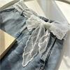 Adjustable Belt With Delicate Lace Trim Multi Functional Accessory For Dresses And Jeans