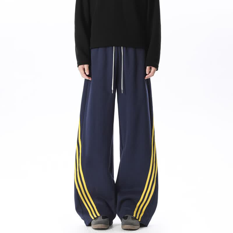 QOTRIOCK Three-Stripe Contrast Sweatpants