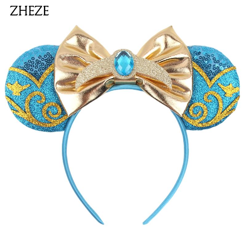 Nieuwste Mickey Mouse Oren Hoofdband Kid Adult Festival Party Pailletten Strik Haarband Vrouwen Baby Girl Party Haar Accessoires