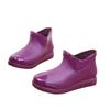 Rain shoes women's fashion wear non-slip water shoes adult students waterproof overshoes short women's rubber shoes medium rain boots