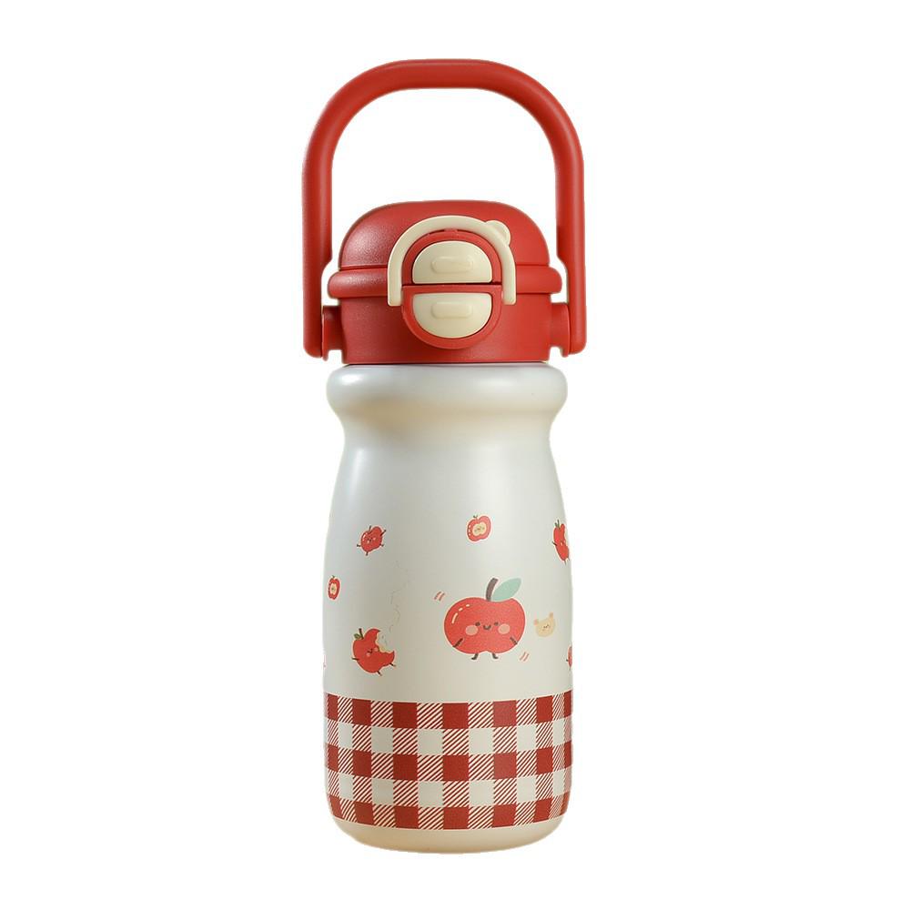 Children's 316 Stainless Steel Insulated Straw Cup - Cute Cartoon Design, Large Capacity, Portable & Durable