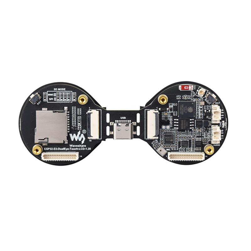 ESP32-S3 AI DualEye TouchEye N16R8 1.28inch IPS Displays For XiaoZhi Deepseek Supports Wi-Fi / Bluetooth 5 Waveshare