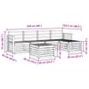 Outdoor Sofa Set 6 Pcs Natural Solid Acacia Wood
