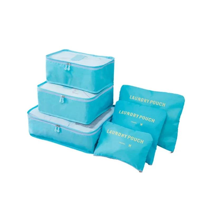 6pcs Travel Bags and Luggage Storage Bags Multiple Compartments for Storing Clothes Underwear Bras and Accessories, Saving Space