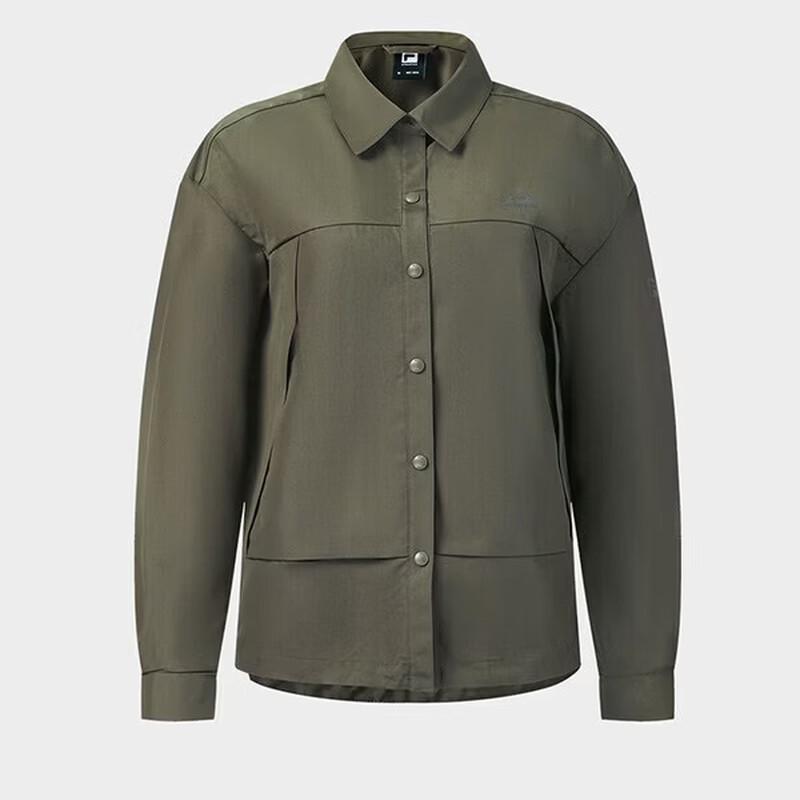 FILA Women s Loose-Fit Long-Sleeve Lapel Shirt L