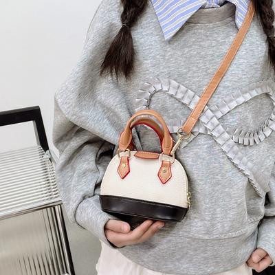 Simple and Fashionable Children's Shoulder Bag 2025 New Trendy Snack Bag with Accessory Bag Kindergarten Street Bag