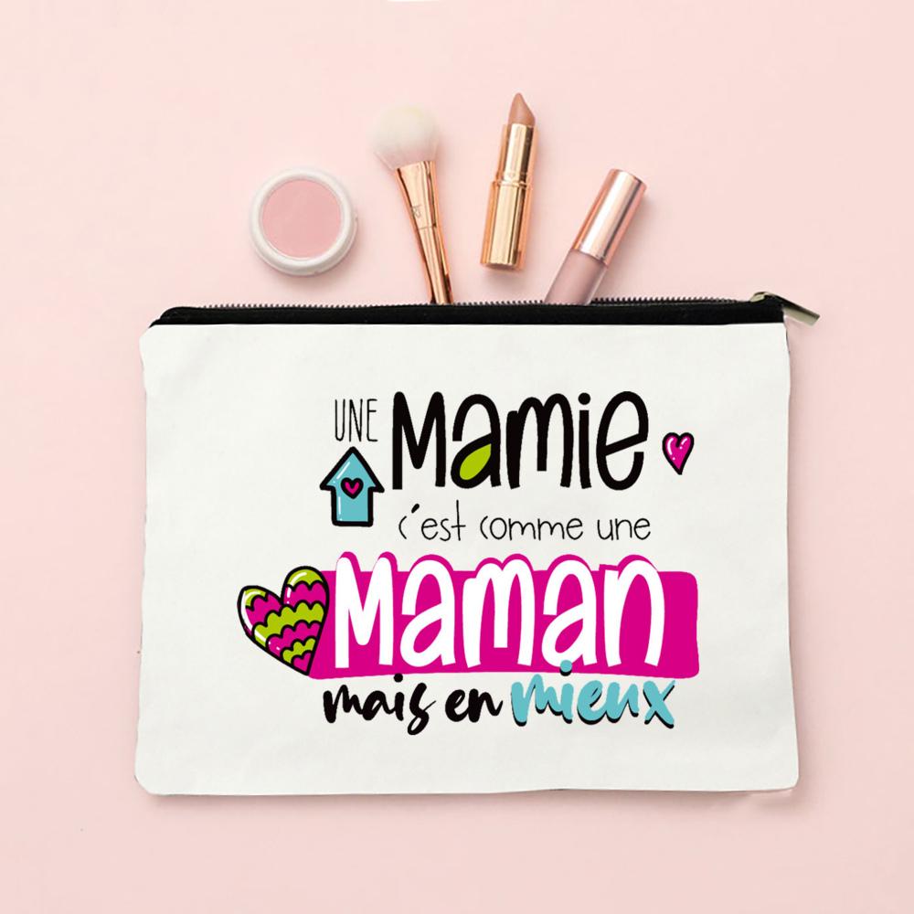 

Thank You Grandma for All These Magical Moments Print Makeup Bag Travel Toiletries Organizer Bags Women Cosmetic Case Mamie Gift