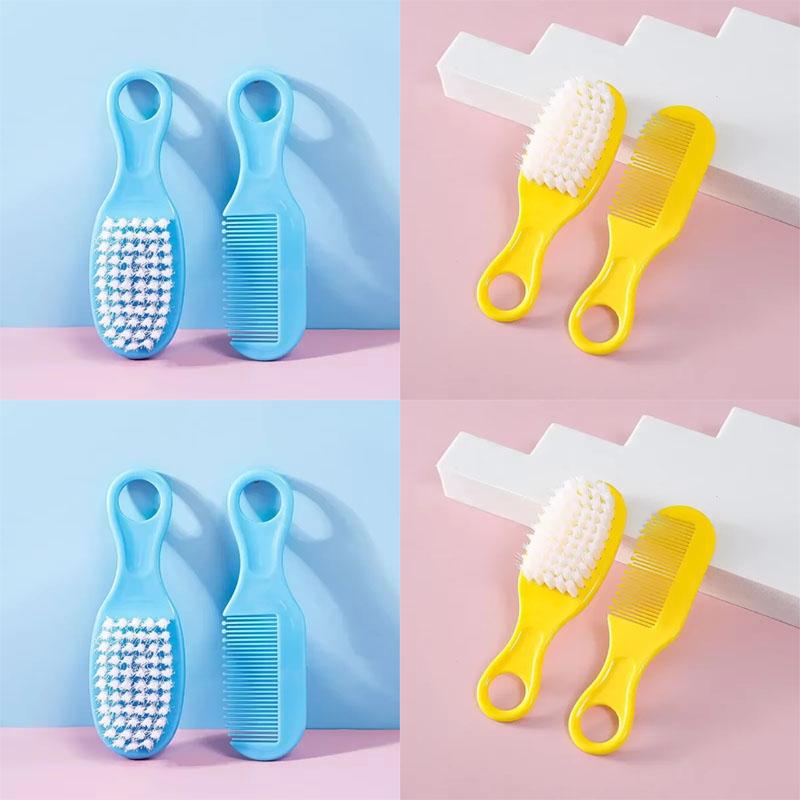 1/2/4Set Baby Hairbrush Comb Portable Newborn Infant Toddlers Soft Hair Brush Head Massager Comb Set Baby Kid Hair Care Supplies