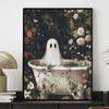 Halloween Diamond Painting Kit Cute Ghost In Bathtub Floral Handmade Diy Painting Home Decoration Painting