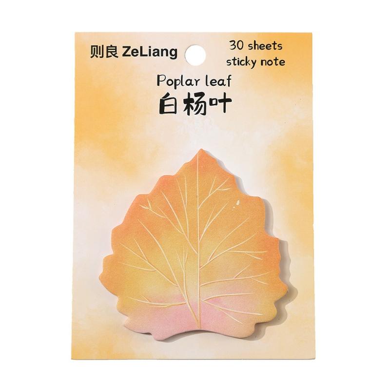 Office School Supplies Leaves and Flowers Special Shaped Sticky Notes Cartoon Wholesale Cute Memo Pad N Times Paper Kawaii
