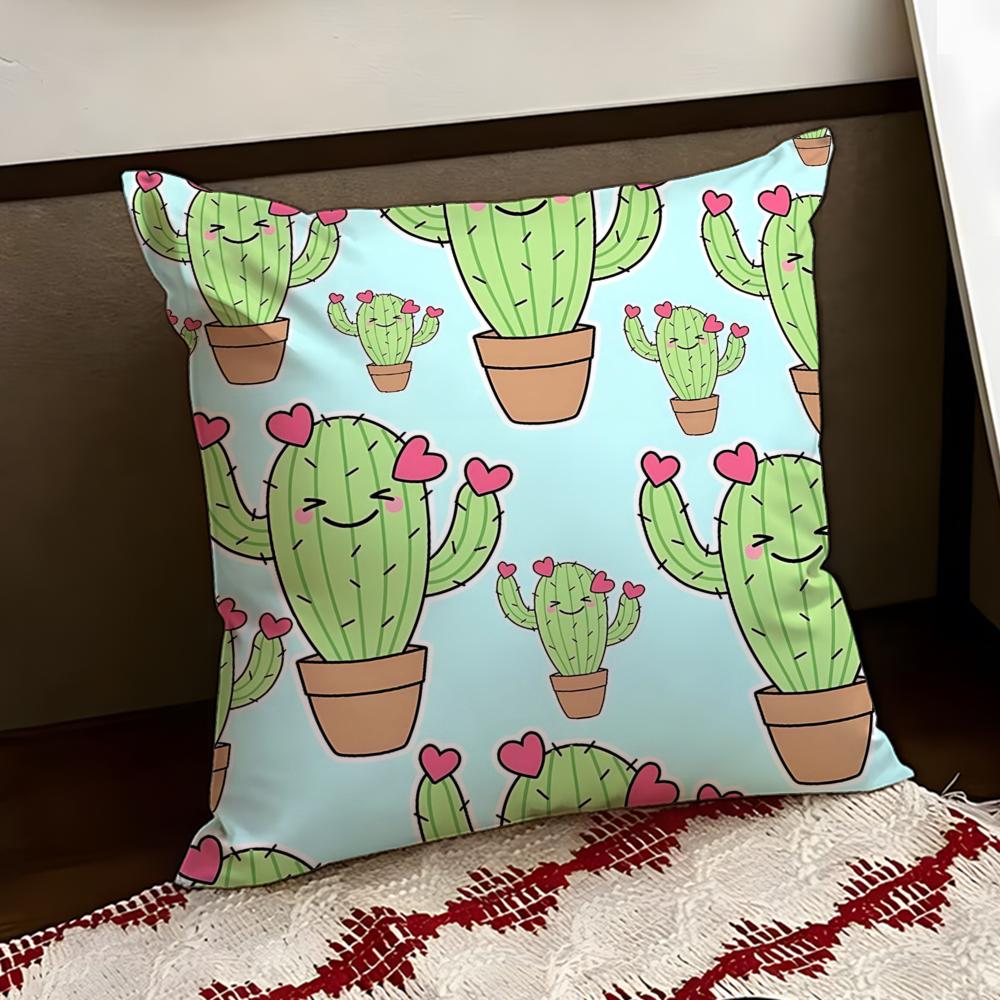Prickly Cactus Cushion Cover Reversible Soft Durable Pillow Cover Home  Car MultiScene Use for Daily Comfort