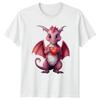 Baby Dragon Holding Heart Unisex TShirt Graphic Tee