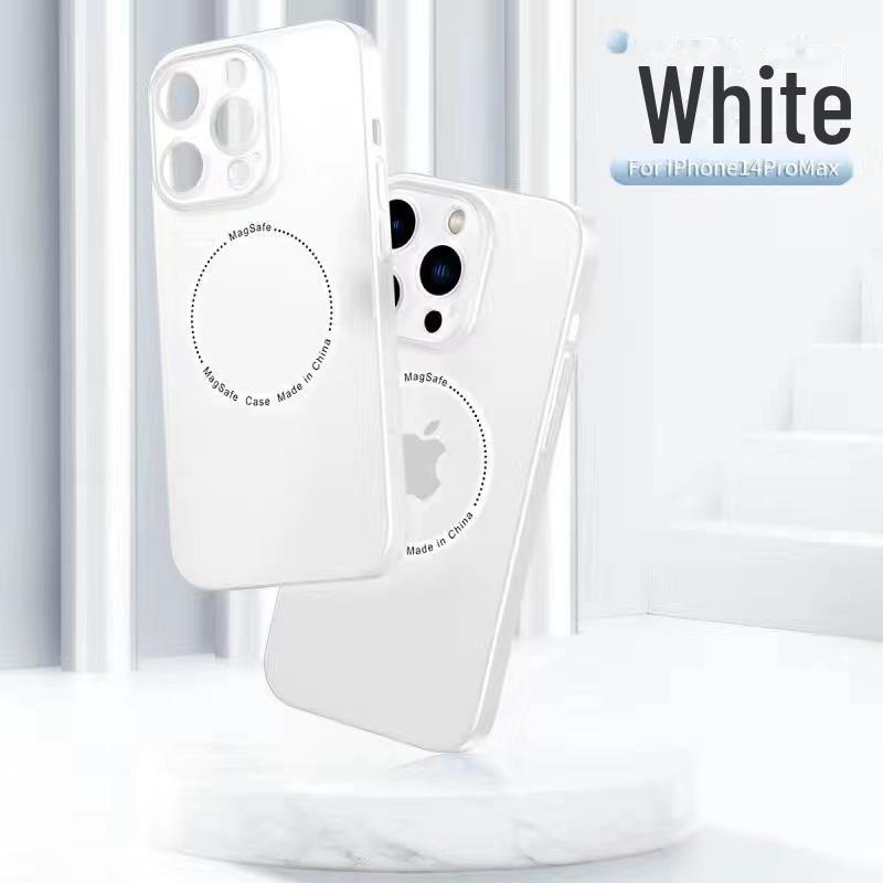 Apple 14 Series Magnetic Suction Case: Anti-Fall, Heat Dissipation, Transparent Frosted Cover for 14 Pro/14 Pro Max