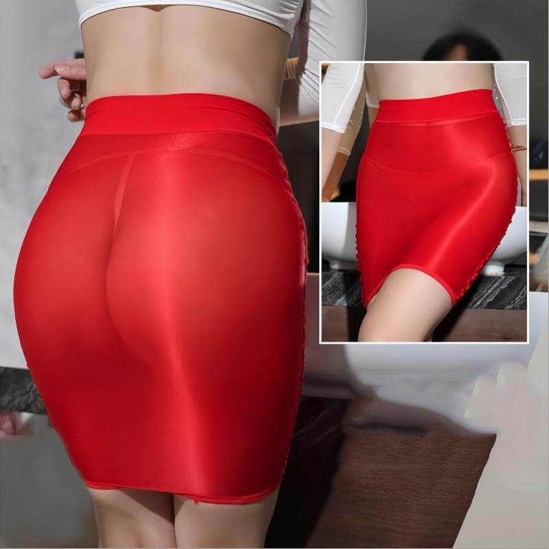Freeauce See Through High Waist Tight Pencil Mini Skirt For Women Night Club Wear Sexy Sheer Short Skirts Long Transparent Dress