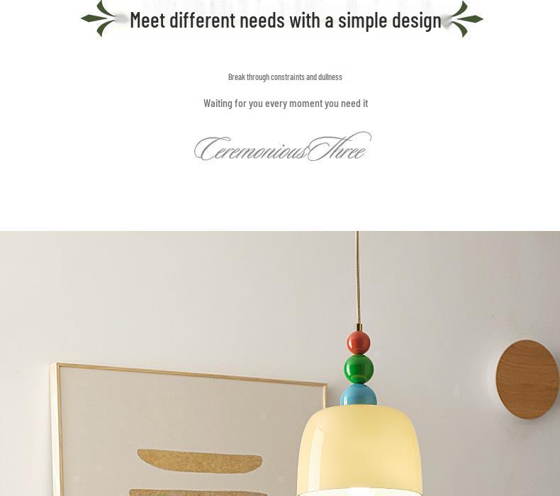 Nordic Minimalist Glass Pendant Light for Bedside, Inn, Bar, or Restaurant