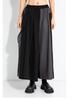 2025 Autumn/Winter Niche Fashion Elastic Waist Patchwork Wide-Leg Culottes Plus Size