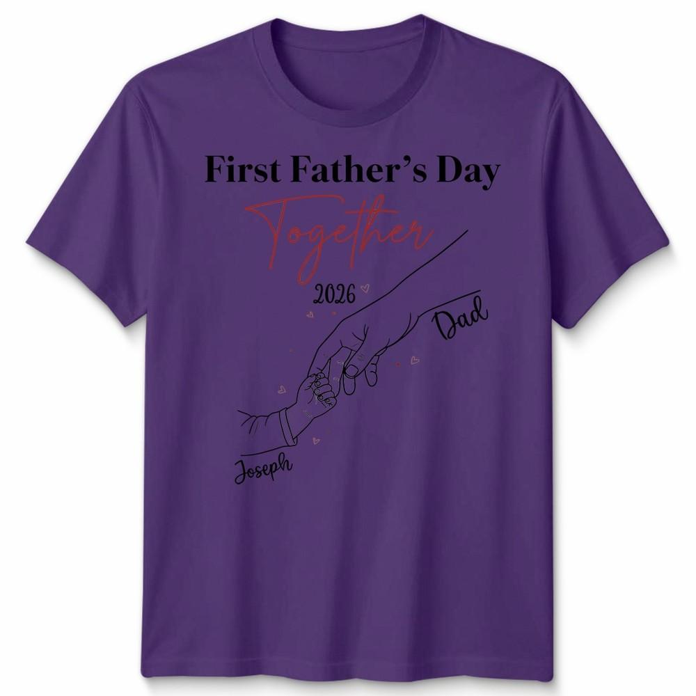First Fathers Day Matching Unisex Tshirt Daddy Fistbump Apparel