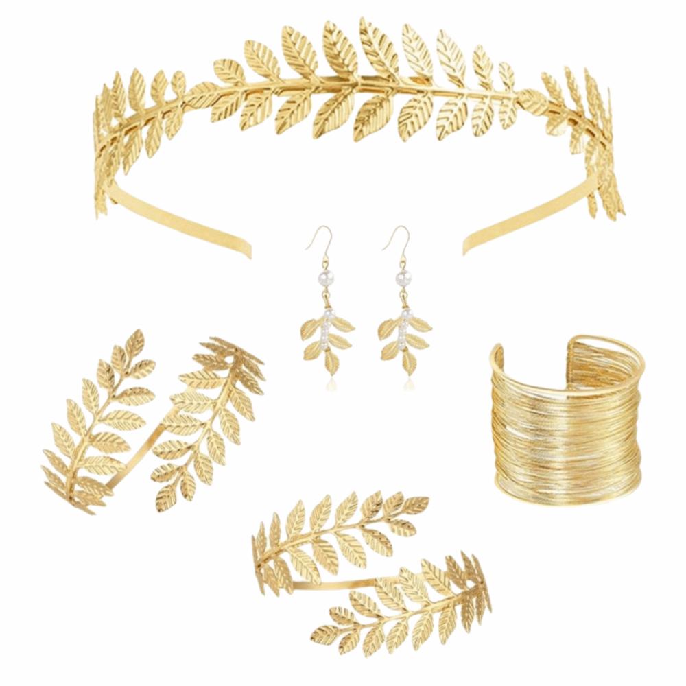 Bridal Earrings Greek Goddess Hair Jewelry Baroque Rhinestone Jewelry Set  Party Dress Up