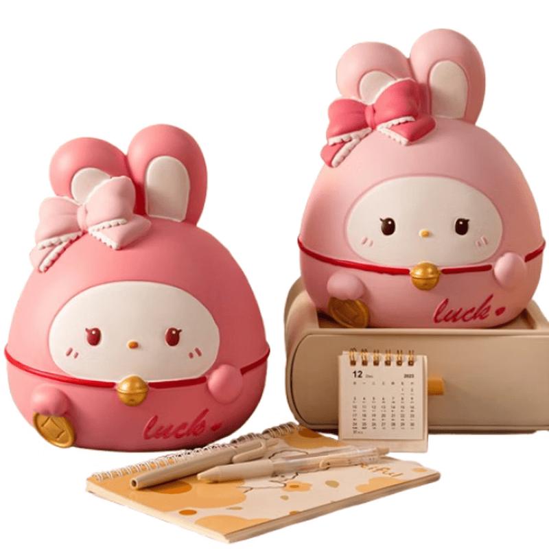 Large Cute Lop-eared Rabbit Piggy Bank Ornament