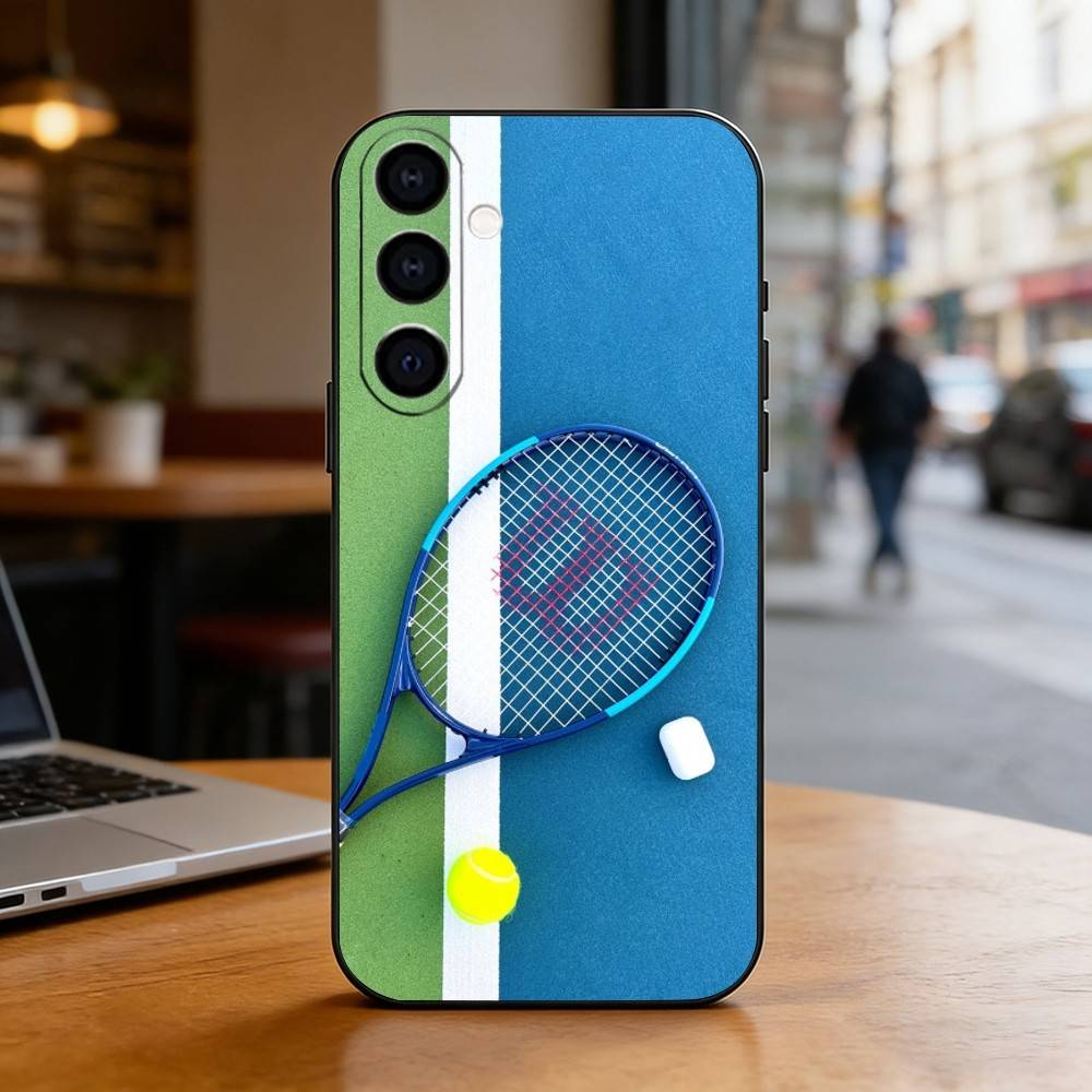 Tennis culture Phone Case For Samsung Galaxy A73,A72,A71,A70,A53,A52,A51,Others Soft Black Cover