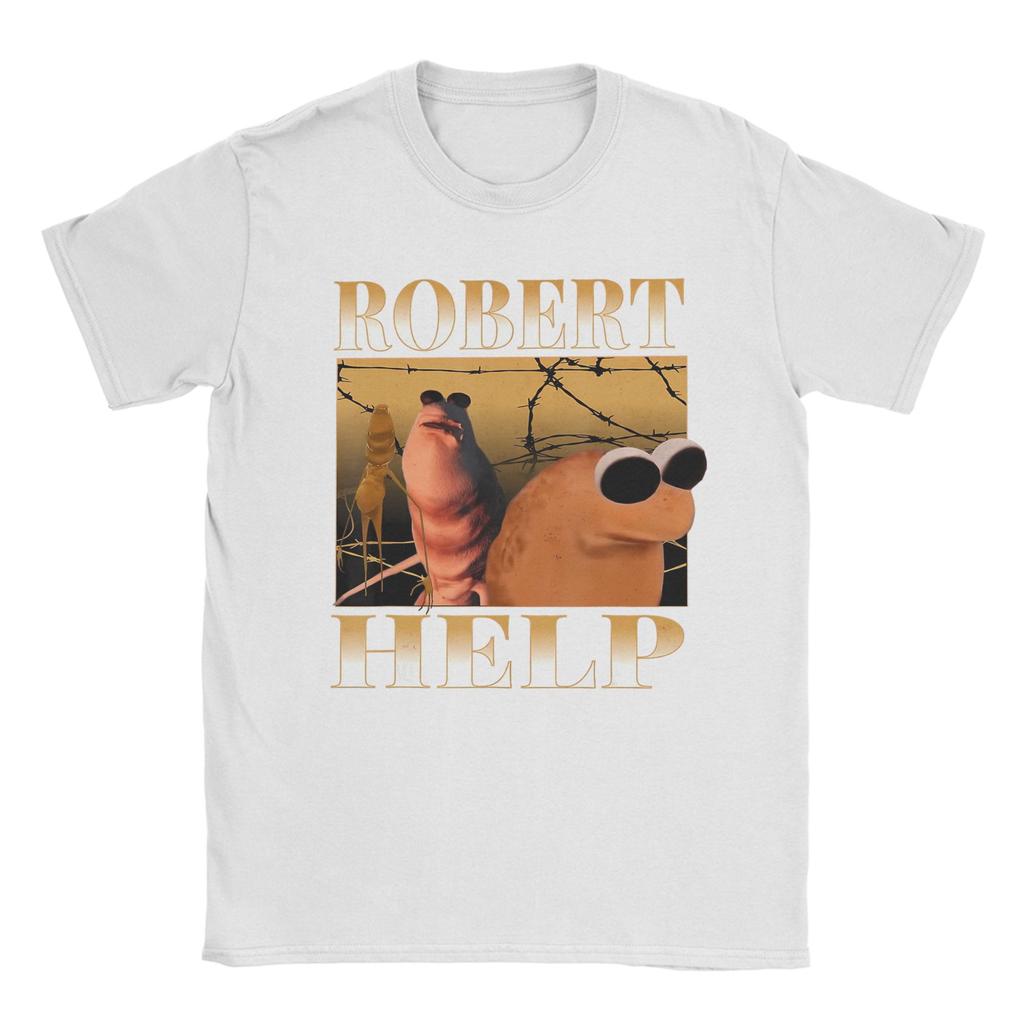 Robert Hilf Marcus den Wurm T-Shirts Herren Neuheit Baumwoll-Tees Rundhalsausschnitt Kurzarm T-Shirt Übergröße Kleidung