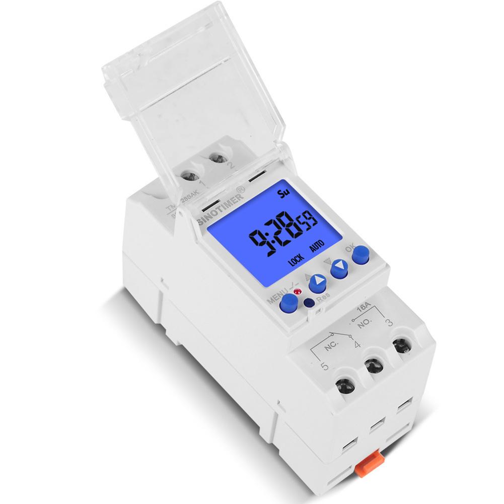 H1# Weekly Programmable Digital Timer Switch Backlit LCD Time Relay DIN Rail Mou