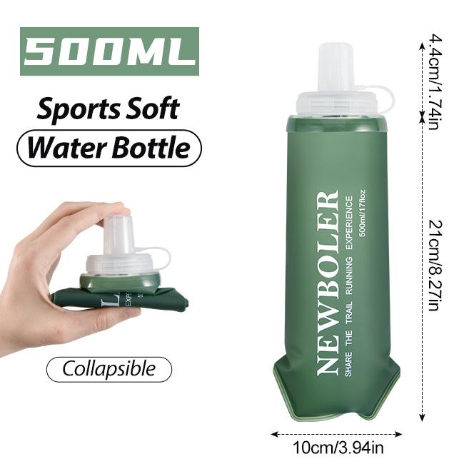 NEWBOLER Sports Water Bottles BPA-Free Collapsible Soft Flask Running Camping Hiking Hydro Flask Soft Water Bottle for Hydration 1