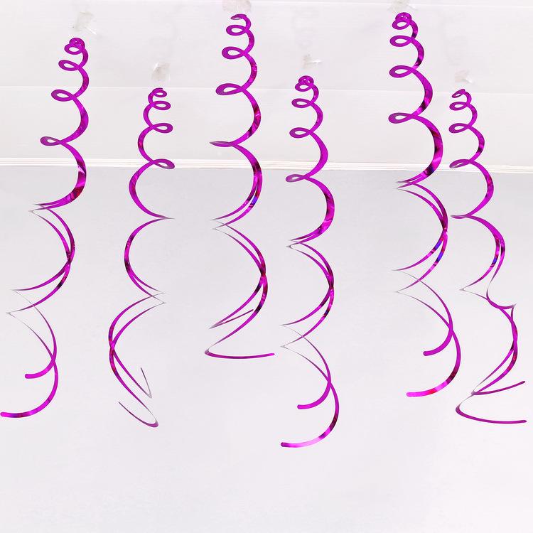 Festival & Birthday Swirl Ceiling Decorations: Hanging PVC Ornament for Windows, Corridors, and More.