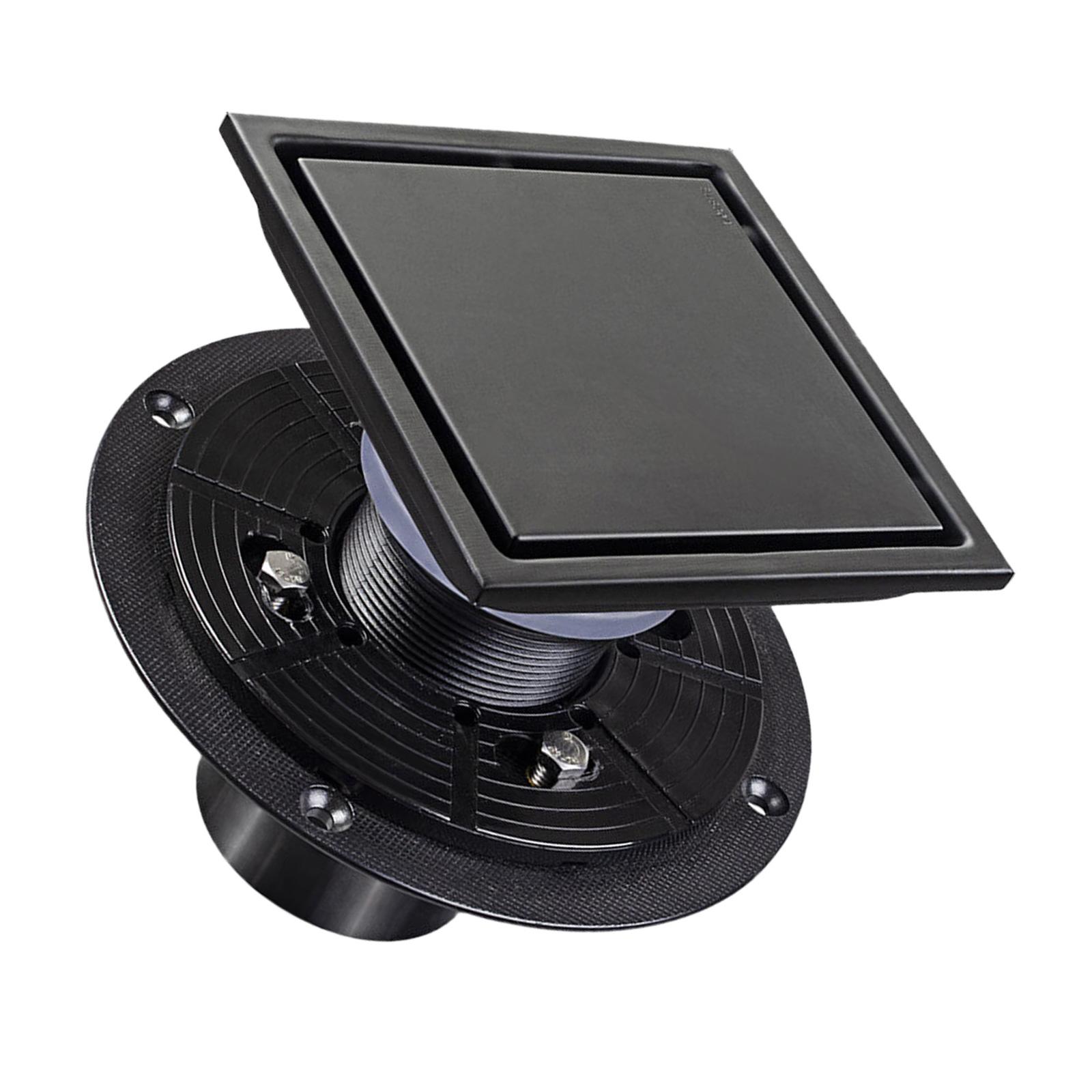 

Квадратный слив для душа 4 дюйма слив для ванной с легкоочищаемым фильтром квадратный слив для ванной простой монтаж 6 чёрный