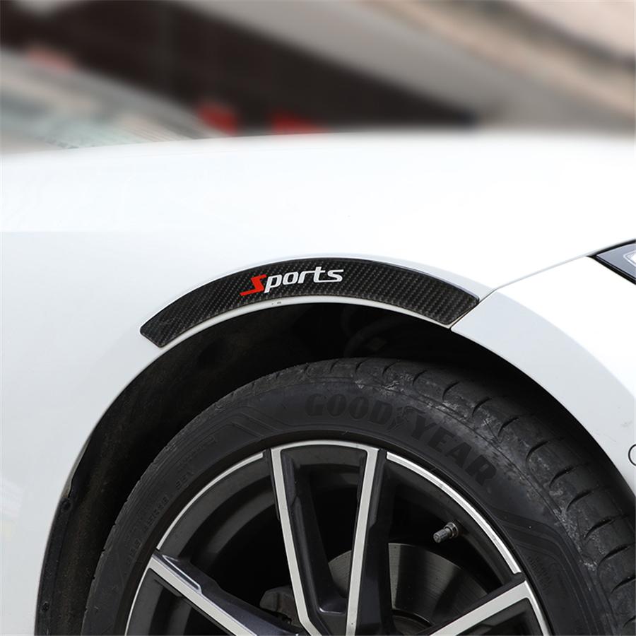 4x Carbon Fiber Fender Flares Arch Wheel Eyebrow Protector Stickers Sports Style